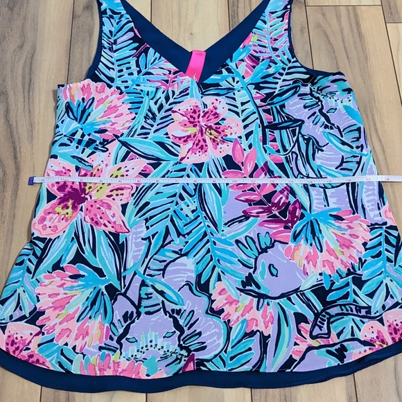 EUC! Lilly Pulitzer Florin Reversible Top Multi Slathouse Soiree Size XS - Picture 6 of 14